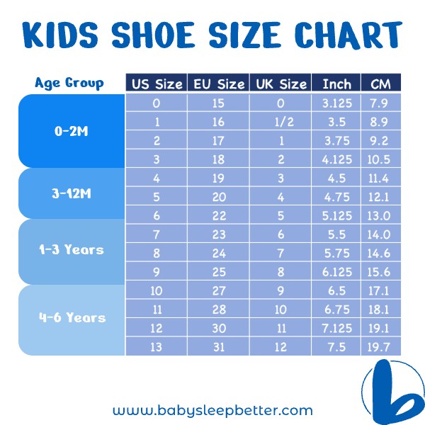 Kids Shoe Size Chart & Measuring Tips
