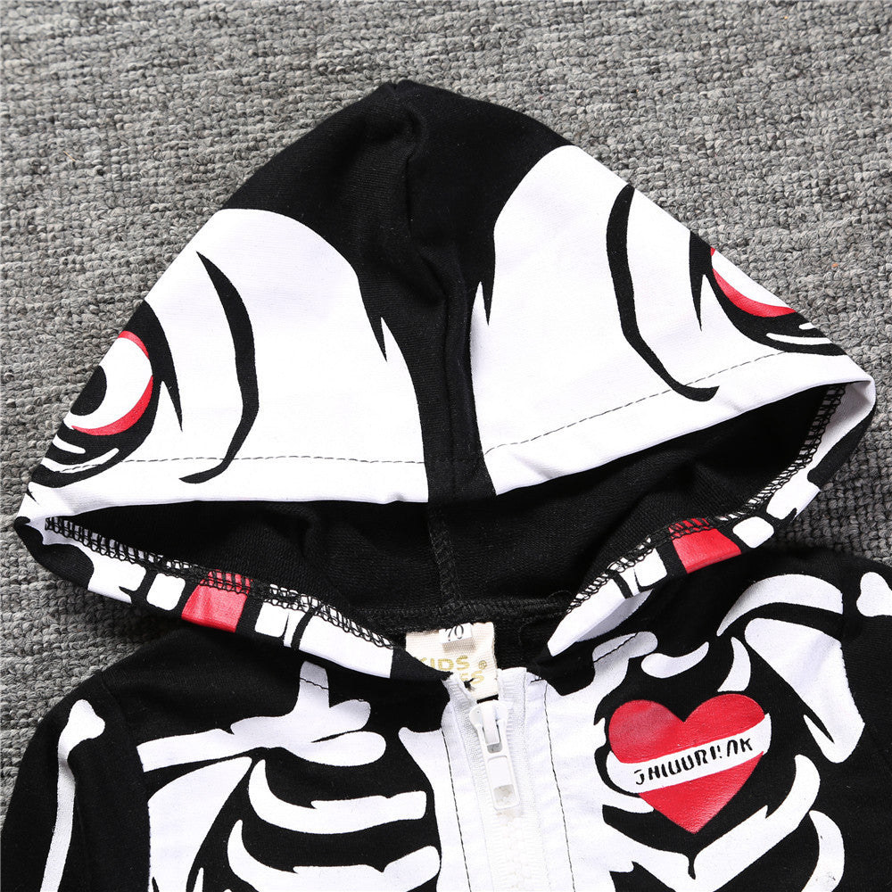 Baby Toddler Skeleton Print Halloween Romper Onesie-155