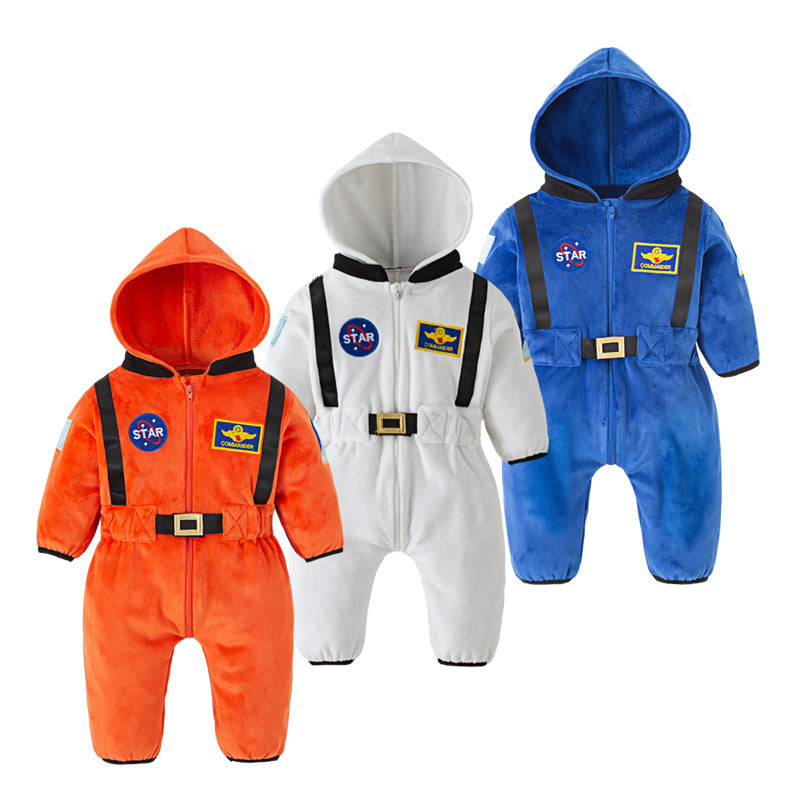 Baby Astronaut Space Suit Flannel Onesie Costume with Hood – 147