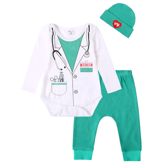 Halloween Outfit Baby Bodysuit Pants Hat 3PCS-482