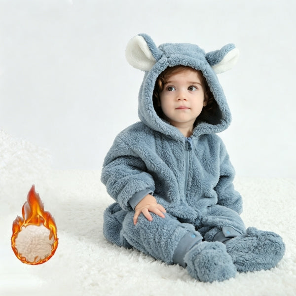 Baby Toddler Fluffy Animal Jumpsuit | Winter Coat & Halloween Costume-211