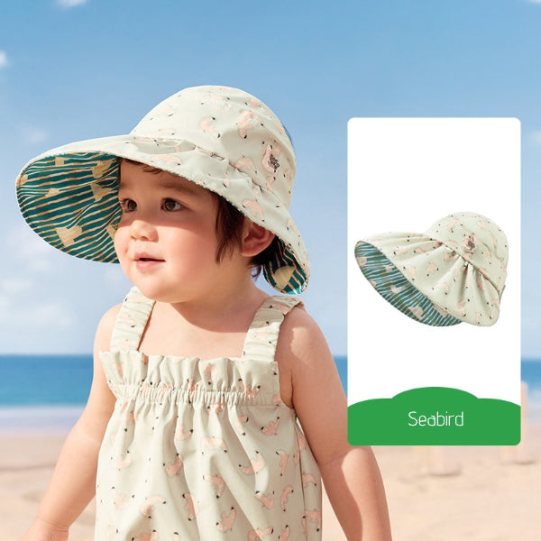 Baby Sun Hat with Open Top for UV Protection | Breathable Toddler Beach Cap-54