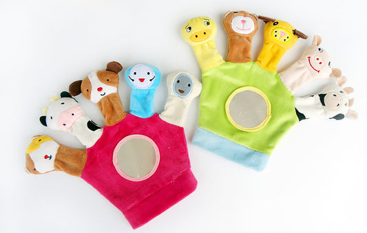 Newborn Animal Finger Puppet Gloves | Set of 2 | Sensory Play for Babies-378