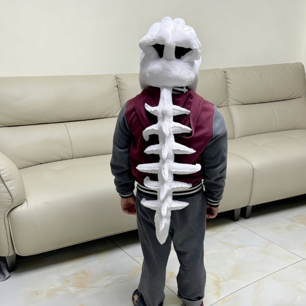 Dinosaur Plush Exoskeleton Costume with Detachable Hood | Kids & Adult Halloween Outfit-377