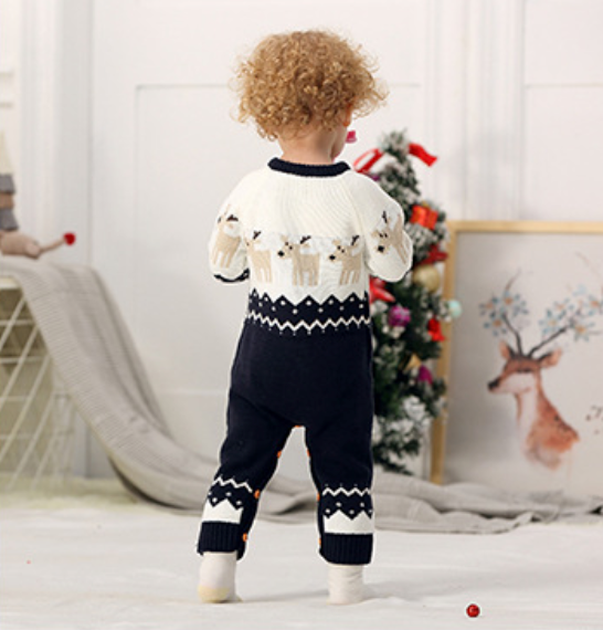 Baby Christmas Knit Onesie-496