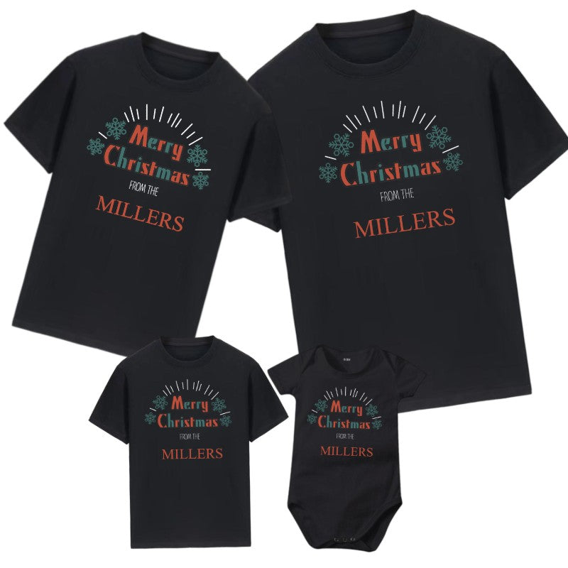 Family Name T-shirt Baby Onesie Christmas - 248