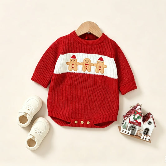 Baby Christmas Knit Onesie-265