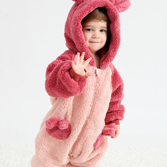 Baby Toddler Fluffy Animal Jumpsuit | Winter Coat & Halloween Costume-211