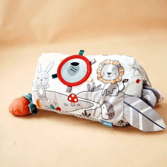 Baby Tummy Time Pillow 3D Sensory Toy | After-Feeding Head Lifting & Gas Relief Support for Newborns 2M+ -260