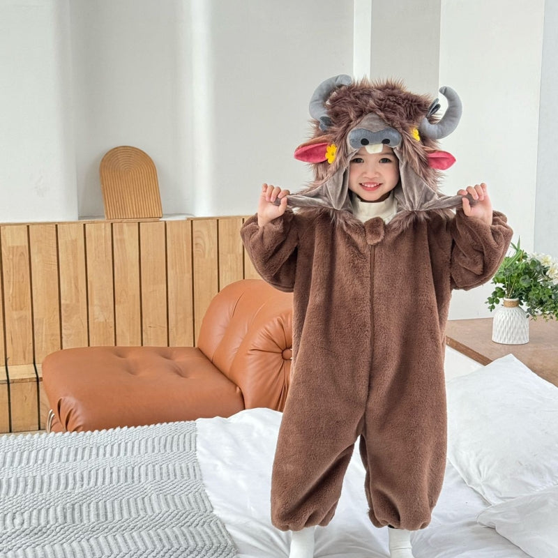 Cattle Flannel Onesie Baby Girl Costume-286