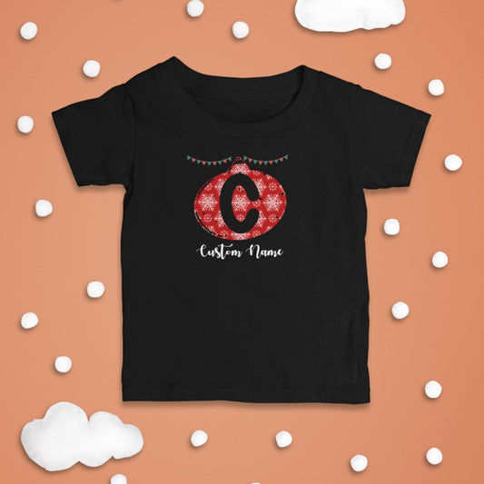 Custom Name Kids T-shirt Christmas Alphabet-236