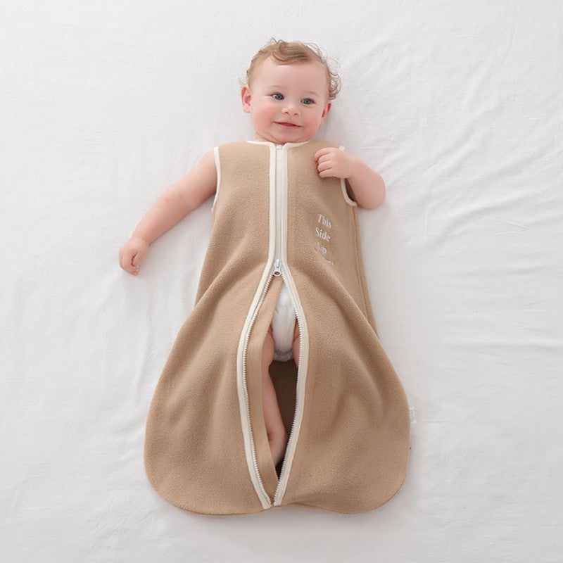 Newborn Infant Velvet Sleeping Bag with Coat 2 PCS Set 2.5TOG-77