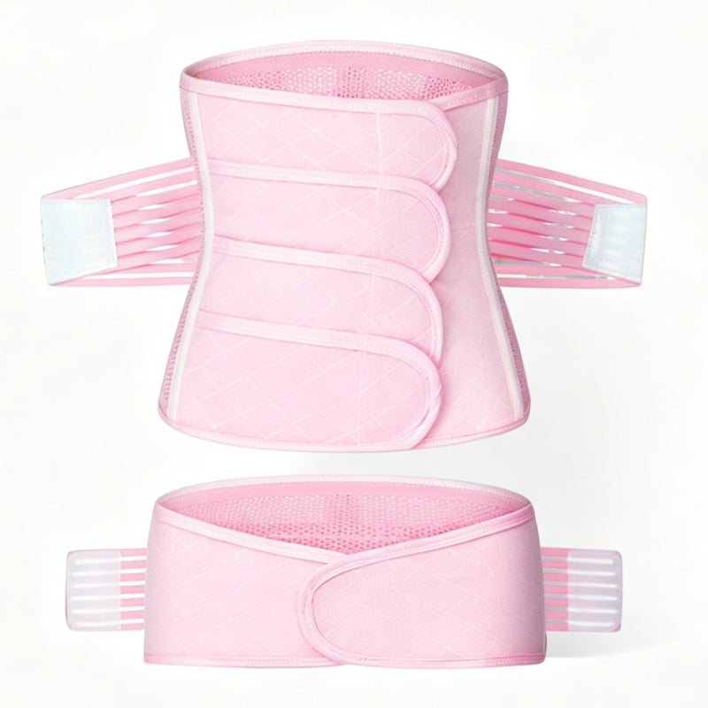 Plus Size Postpartum Belly Band & Pelvic Belt Set — Up to 4XL / 308 lbs