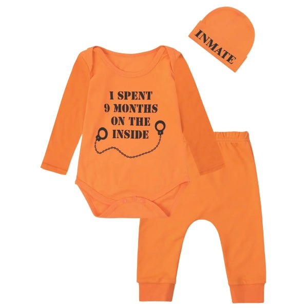 Halloween Outfit Baby Bodysuit Pants Hat 3PCS-482
