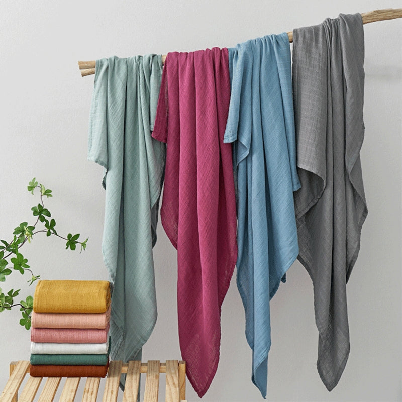 Muslin Baby Swaddle Blanket 2-Pack | 70% Bamboo 30% Cotton | 120cm 47.2" Multi-Use Wrap - 167