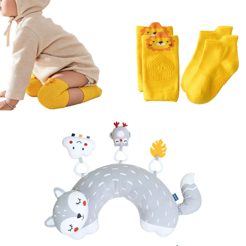 Baby Tummy Time Pillow with Sensory Toys | After-Feeding Support-21