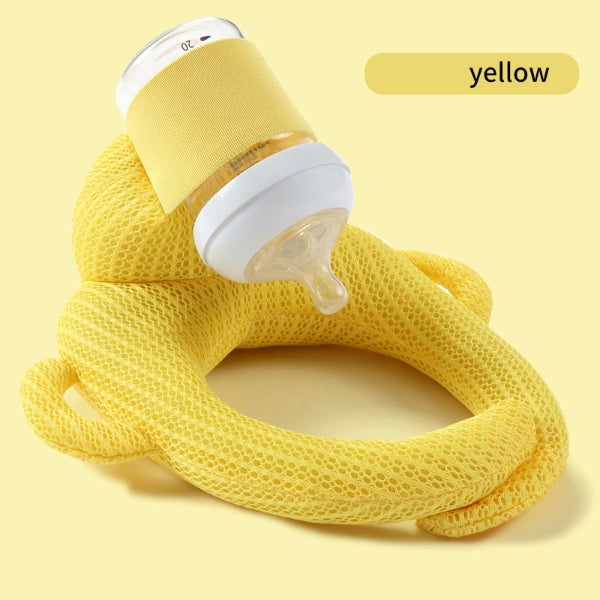 Baby Sleep Better - Baby Self Feeding pillow in Yellow-mesh color for infant 3M+