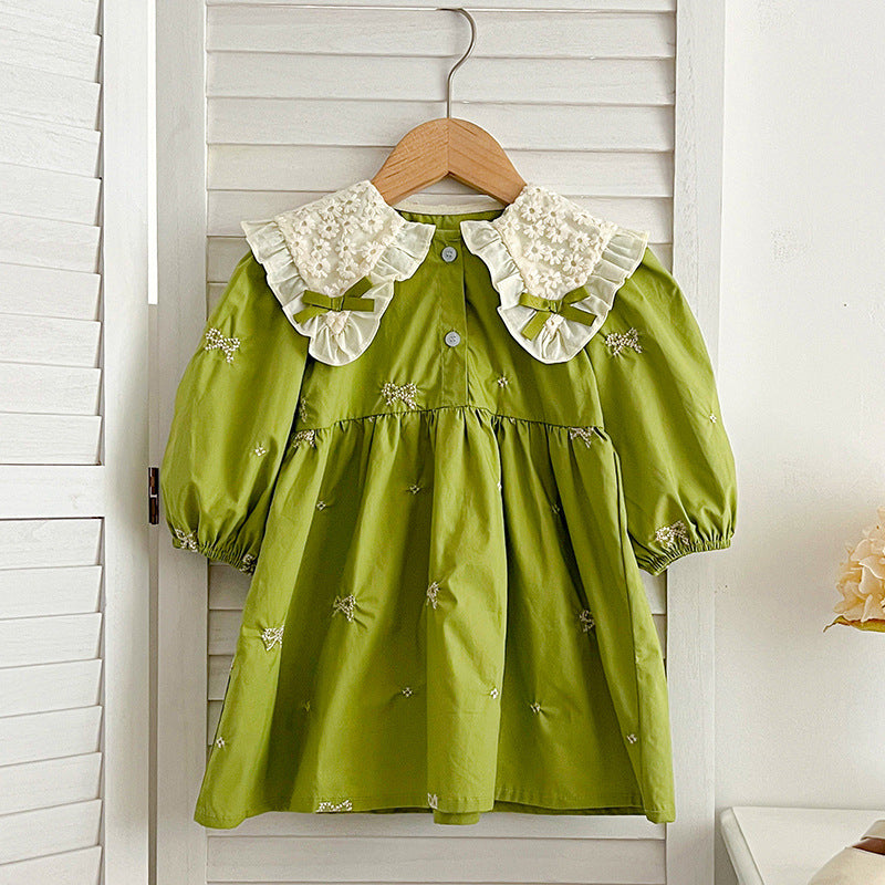 Bow-Tie Dresses and Onesie for Baby Sisters-478
