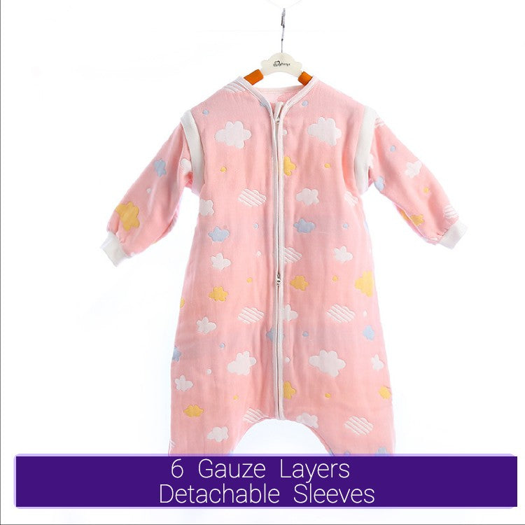 1.0TOG Children Detachable Sleeve Sleepbag 6 Layers Cotton-S56