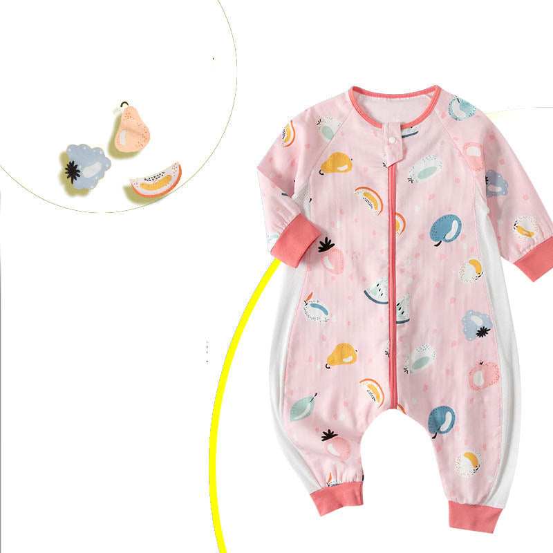 0.3TOG Children Gauze Cotton Split-leg Side mesh Sleeping Bag-S59