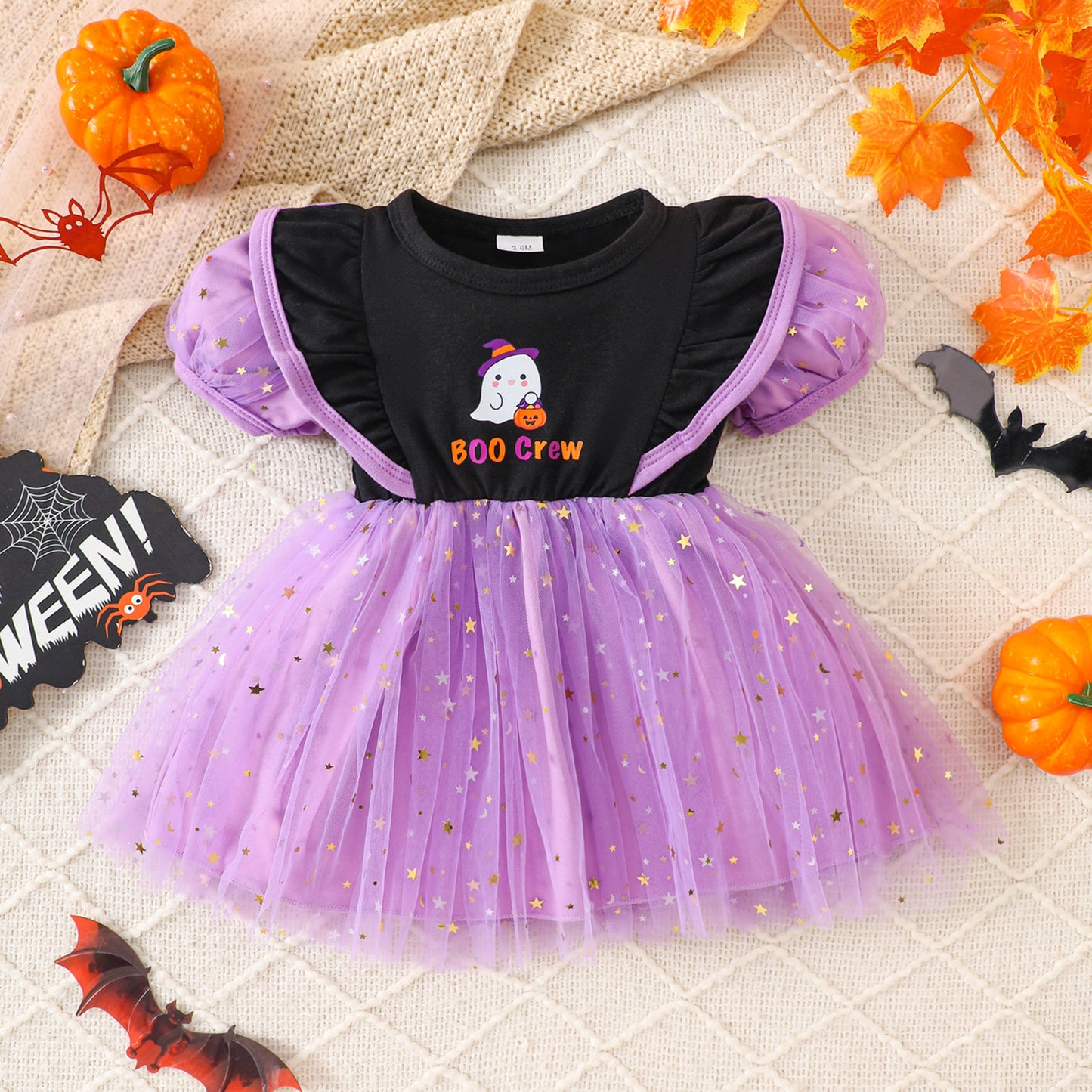 Girls' Boo Crew Halloween Tulle Dress | Princess Costume-415