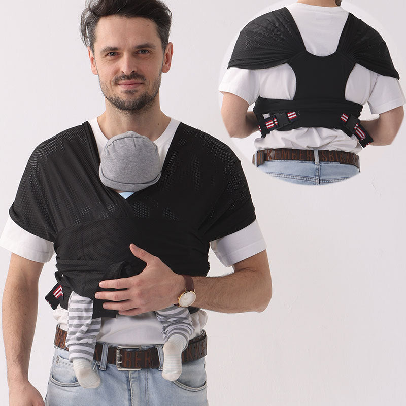 Newborn Baby Wrap Carrier Sling – Buckle Style, Easy to Wear for All Caregivers-347