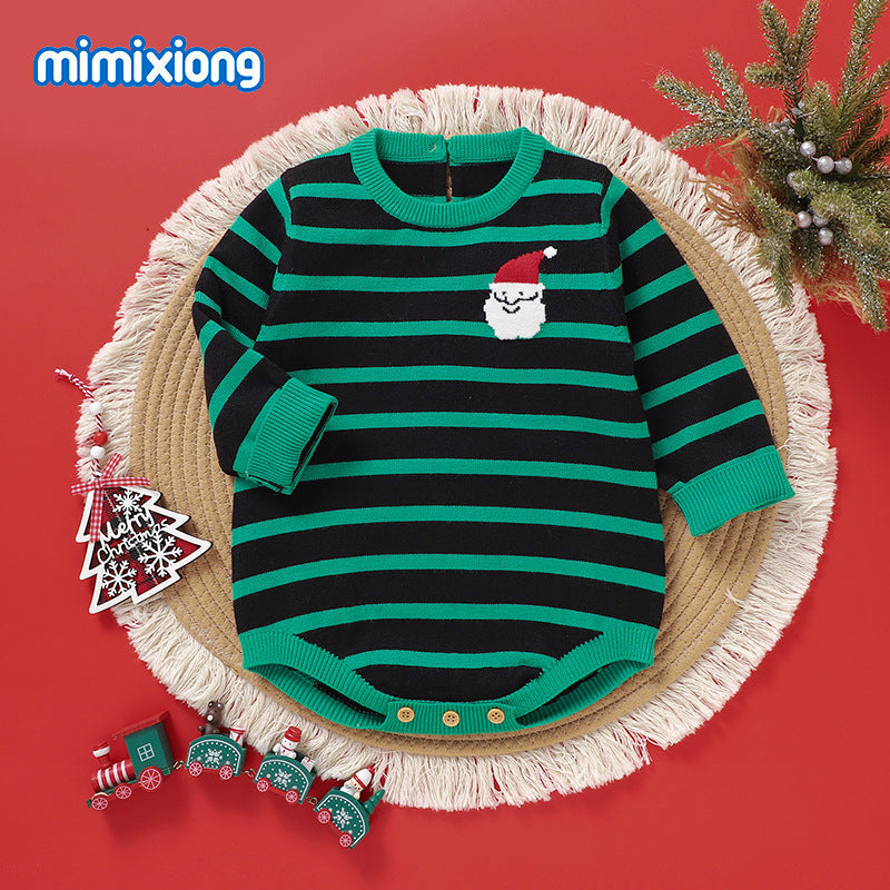 Baby Christmas Knit Onesie-494