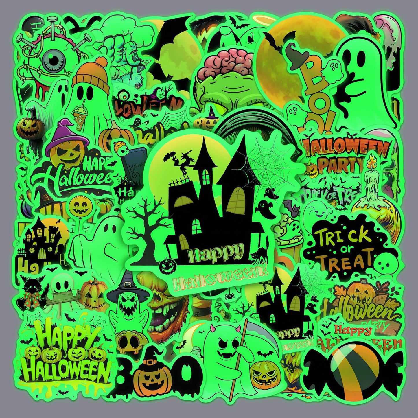 50 Unique Halloween Stickers Pack For Kids | No Duplicates
