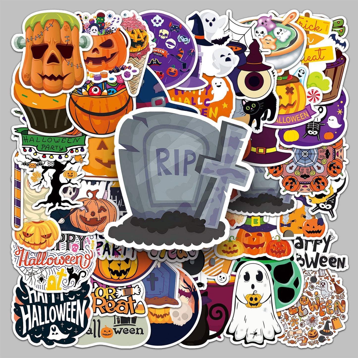 50 Unique Halloween Stickers Pack For Kids | No Duplicates