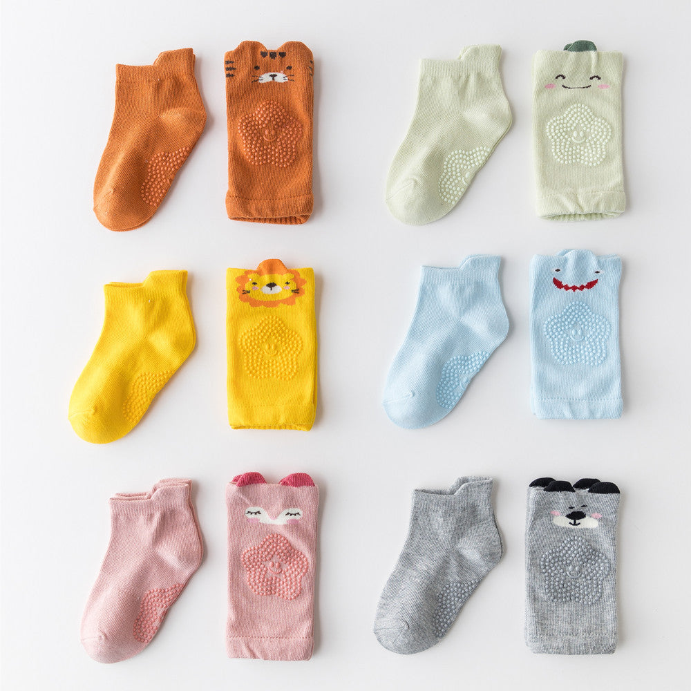 Baby Crawling Knee Pads & Non-Slip Socks Set| 0–3 Years