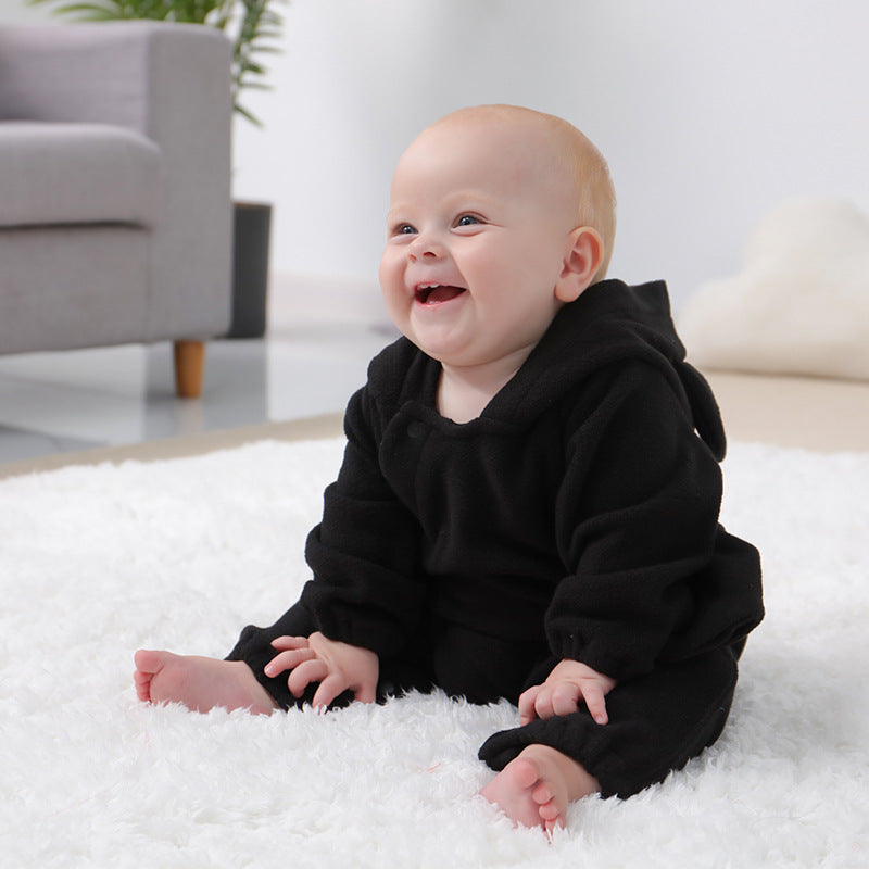 Baby Bat Jumpsuit Costume Outfit – Halloween Infant Onesie with Hood & Wings-100