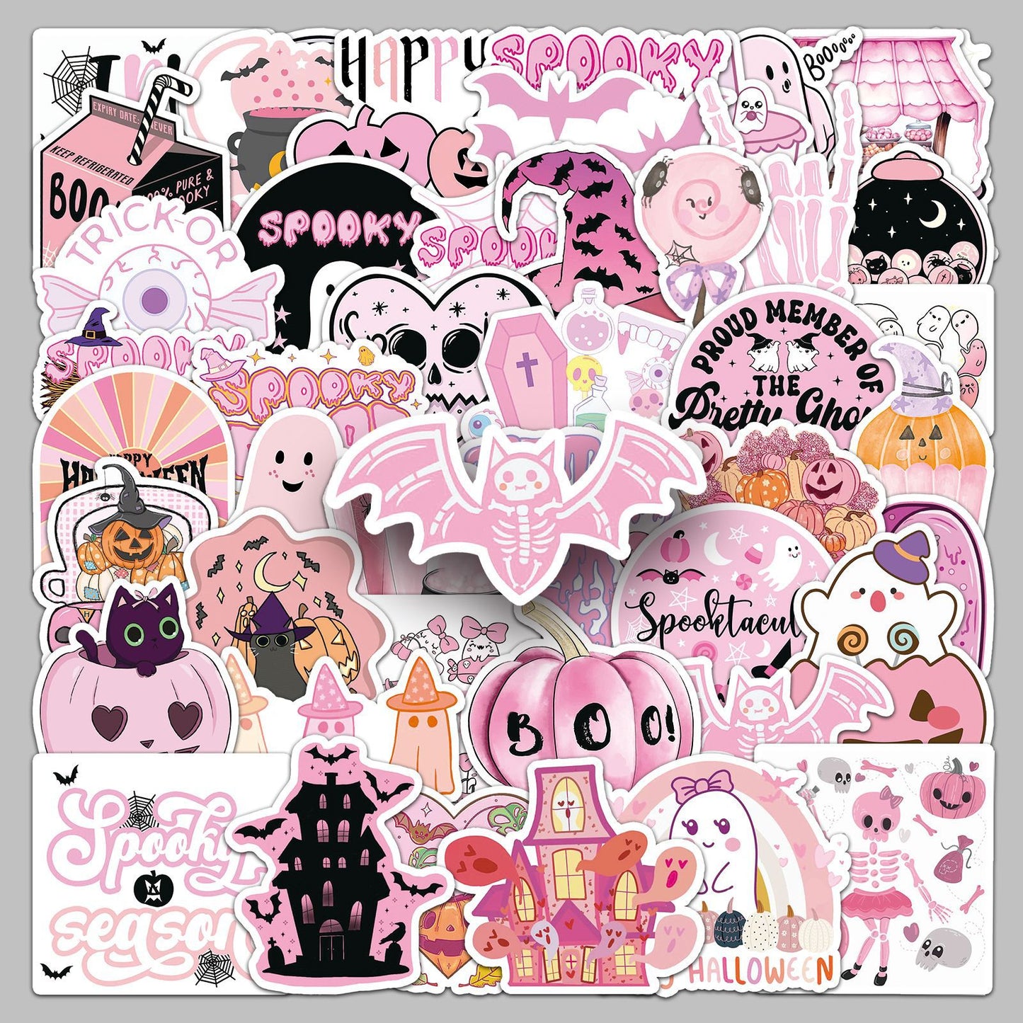 50 Unique Halloween Stickers Pack For Kids | No Duplicates