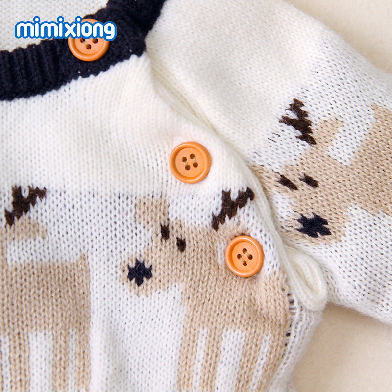 Baby Christmas Knit Onesie-496