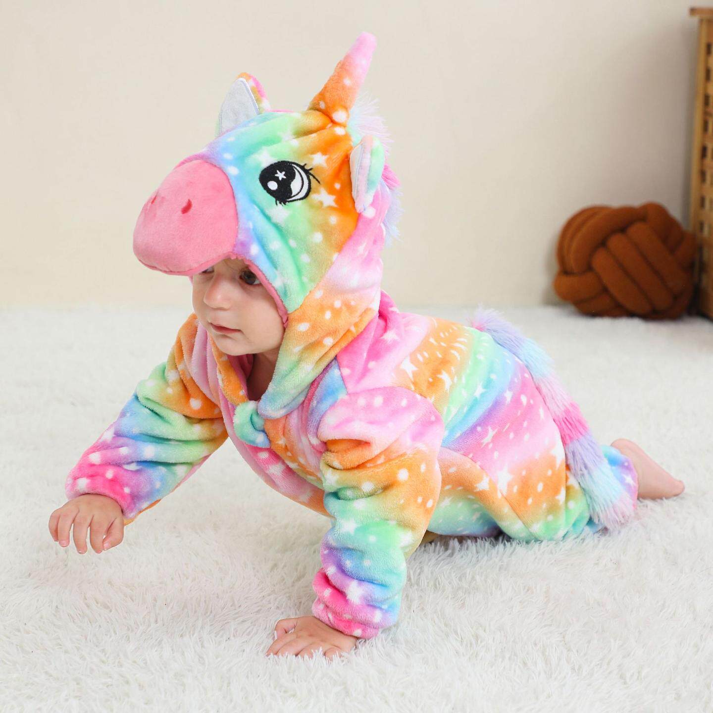 Unicorn Flannel Onesie Baby Costume-285