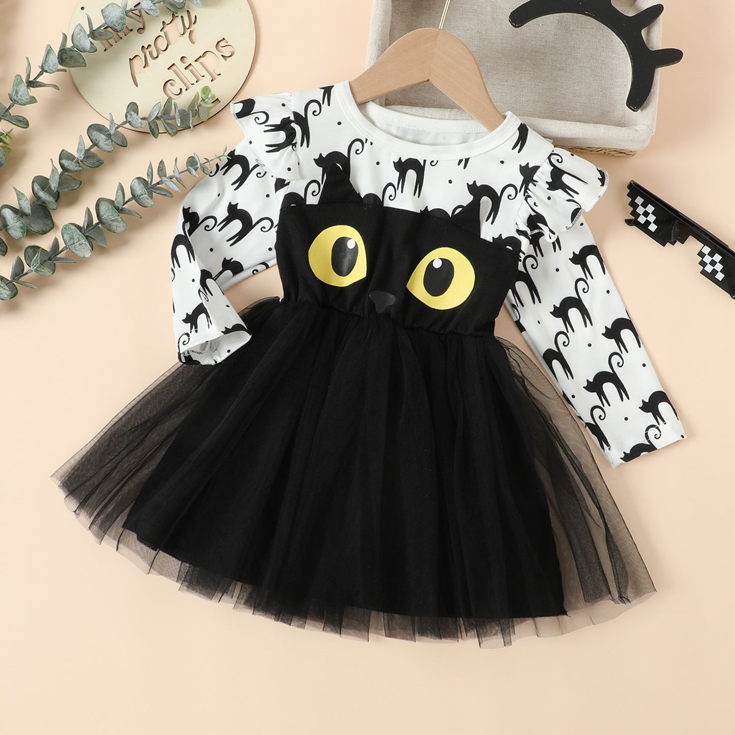 Girl Halloween Tulle Dress | Princess Costume-416