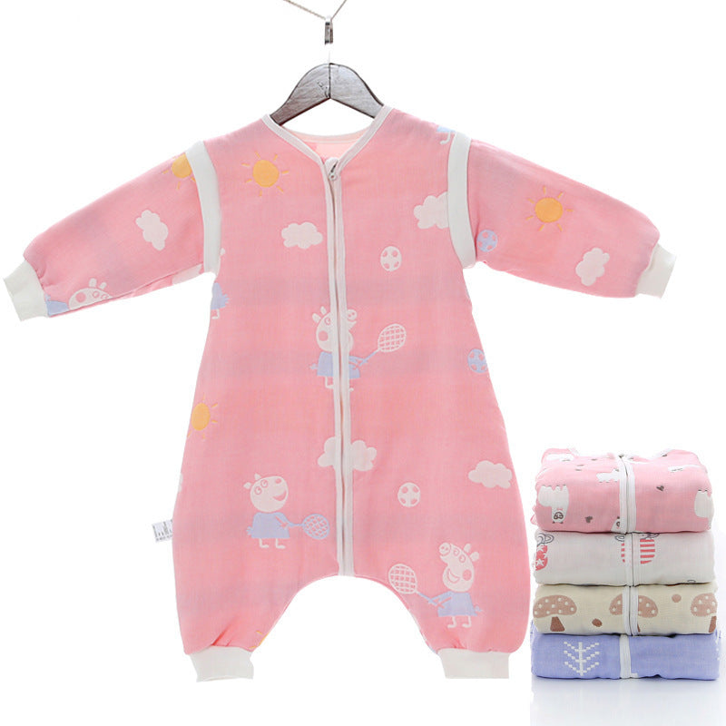 Children Detachable Sleeve Sleepbag 6 Layers Cotton 1.0TOG-56