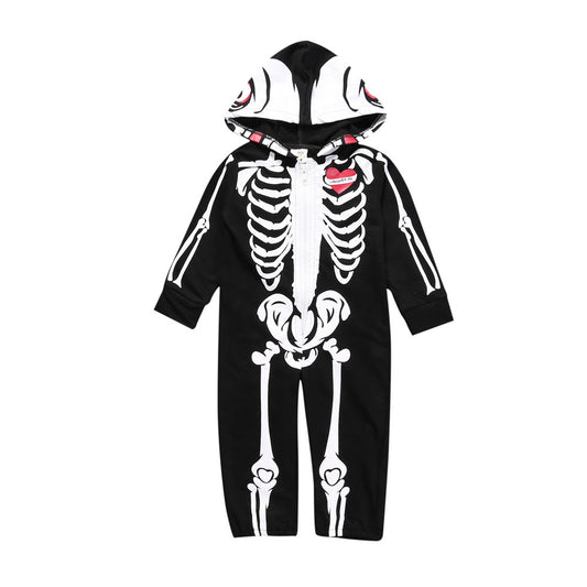 Baby Toddler Skeleton Print Halloween Romper Onesie-155