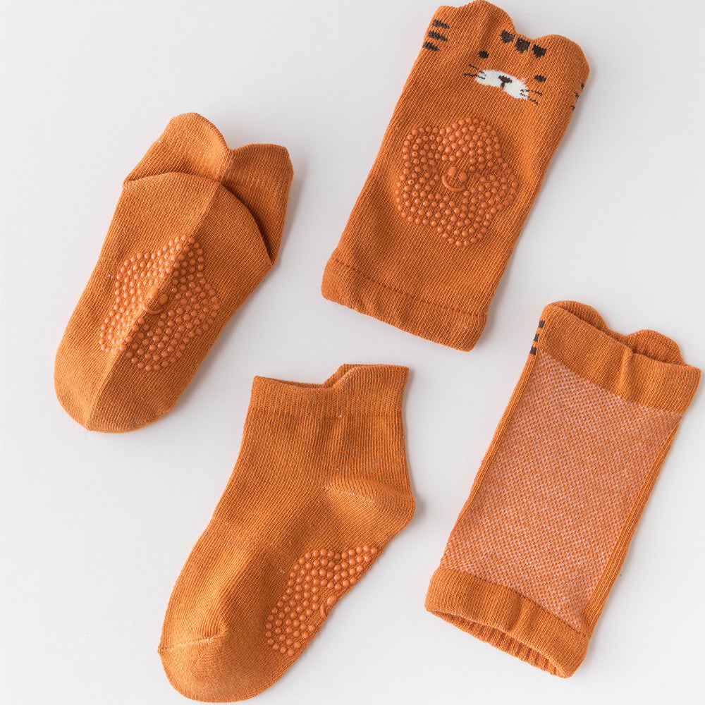 Baby Crawling Knee Pads & Non-Slip Socks Set| 0–3 Years