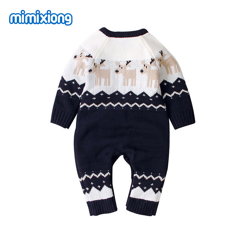 Baby Christmas Knit Onesie-496
