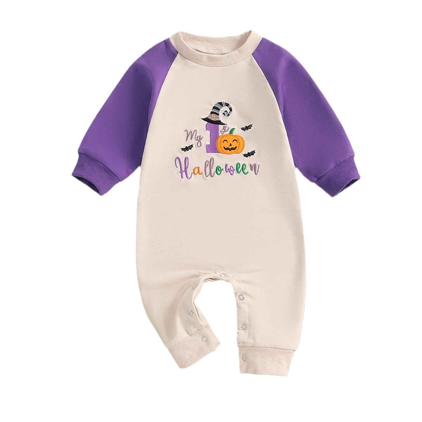 "My First Halloween" Baby Embroidered Sweatshirt Onesie-353