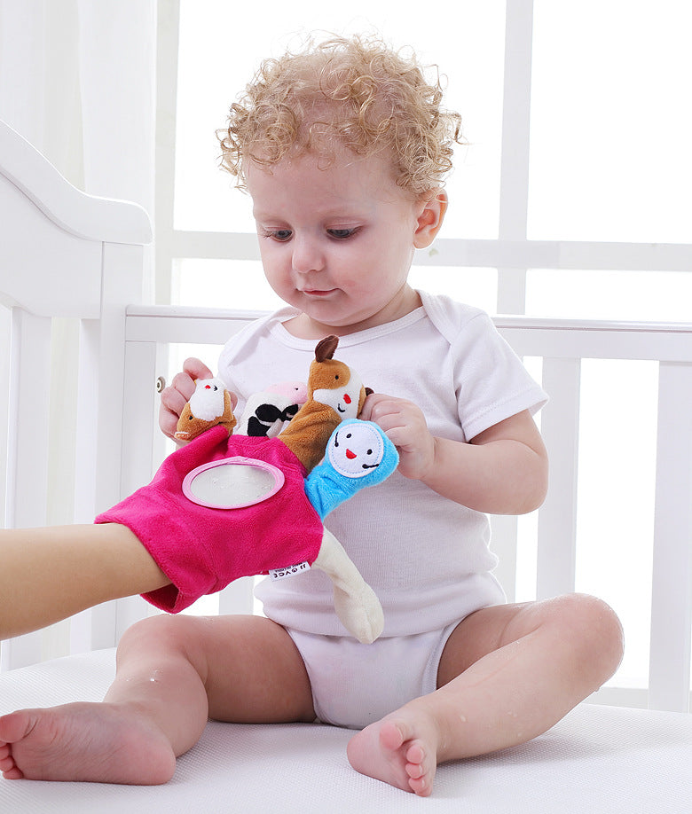 Newborn Animal Finger Puppet Gloves | Set of 2 | Sensory Play for Babies-378