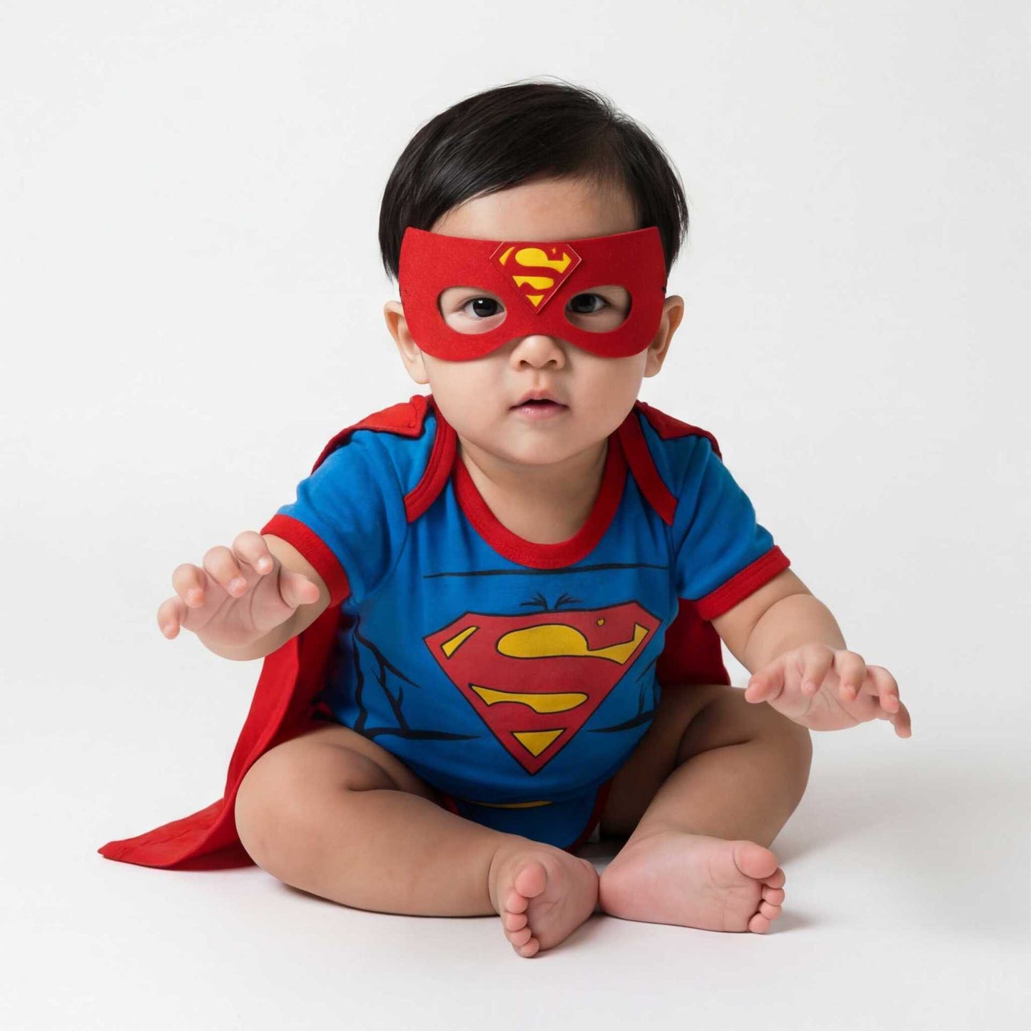 【Pre-Order】Superman Baby Costume Infant Onesie Romper Halloween Outfit Superhero Bodysuit Cape -131