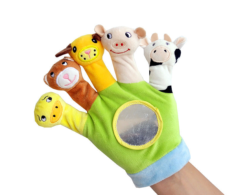 Newborn Animal Finger Puppet Gloves | Set of 2 | Sensory Play for Babies-378