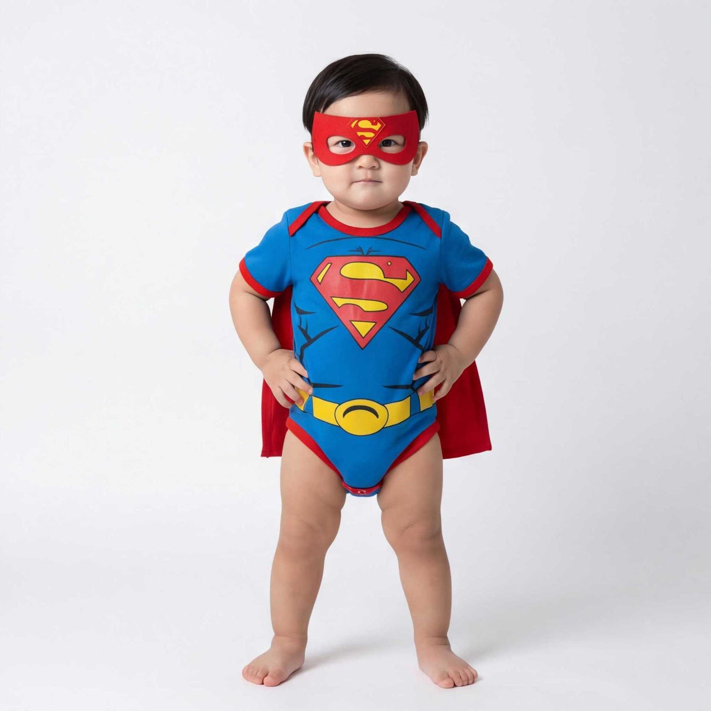 【Pre-Order】Superman Baby Costume Infant Onesie Romper Halloween Outfit Superhero Bodysuit Cape -131