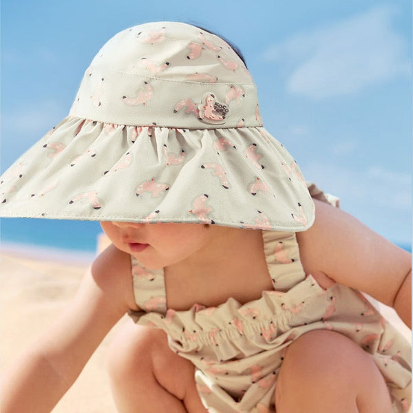 Baby Sun Hat with Open Top for UV Protection | Breathable Toddler Beach Cap-54
