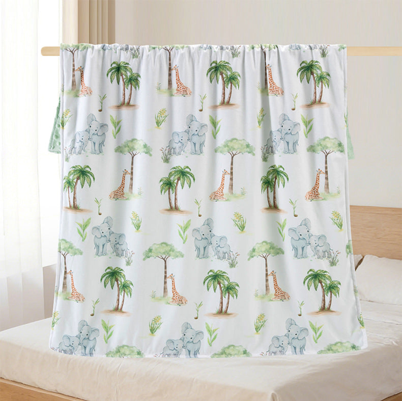 Double-Sided Fleece Baby Blanket-363