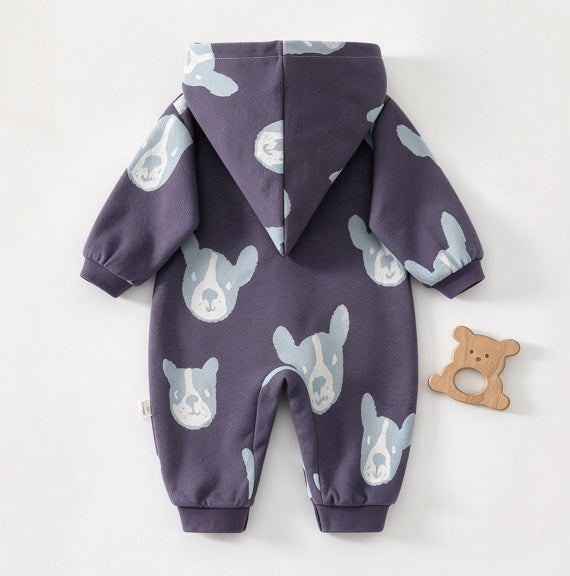 Organic Cotton Hooded One-Piece Sweatshirt-523