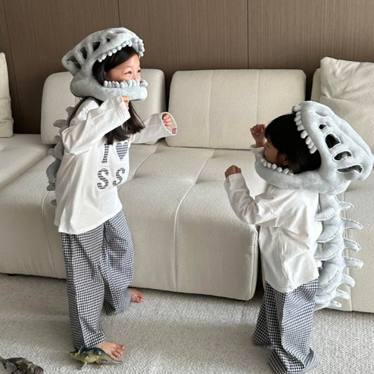 Dinosaur Plush Exoskeleton Costume with Detachable Hood | Kids & Adult Halloween Outfit-377