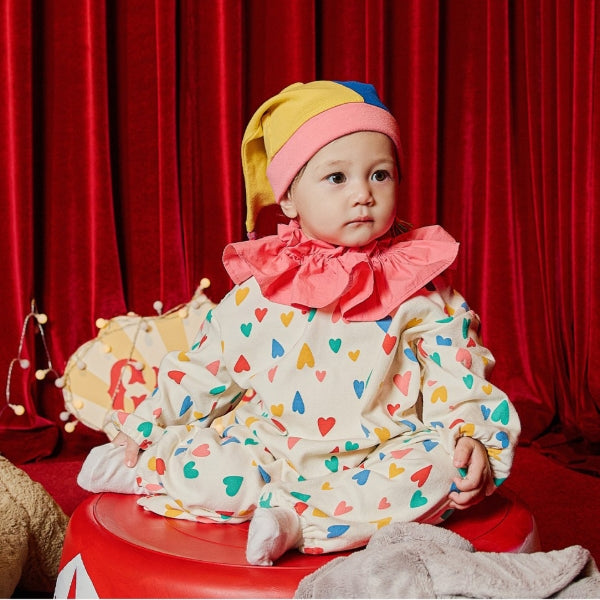 Baby Halloween Costume – Colorful Hearts Clown Romper With Hat-109