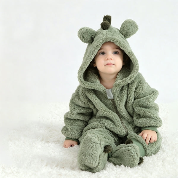Baby Toddler Fluffy Animal Jumpsuit | Winter Coat & Halloween Costume-211